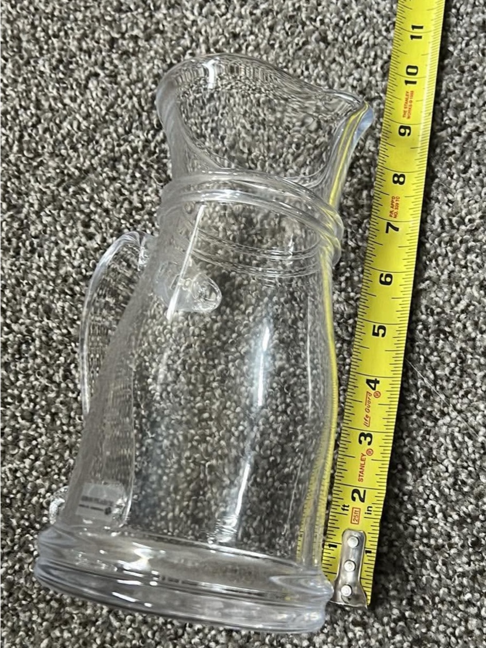 Simon Pearce heartland Glass Pitcher - Transparent Glass Water Jug